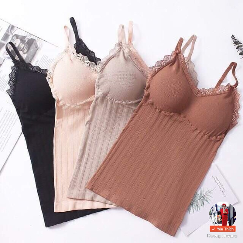 Áo bra kết hợp áo 2 dây dáng dài cotton polyamide siêu co giãn, freesize 40-65kg FLA38