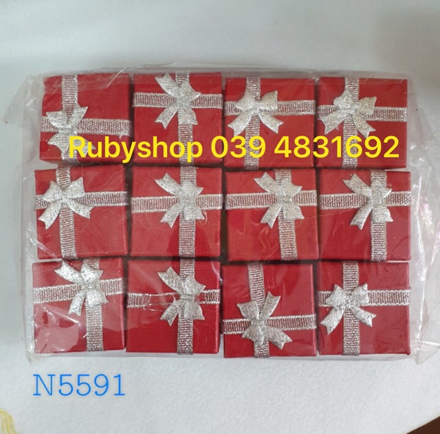Combo 24 hộp giấy nhiều màu đựng nhẫn, quà tặng