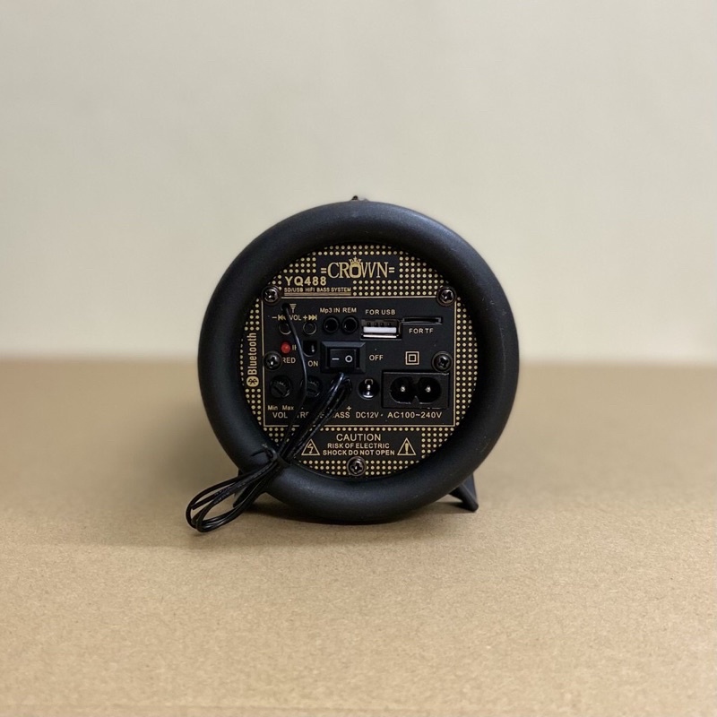 Loa Sub Crown 4 bluetooth dáng tròn công suất 10W dùng chuyển nguồn 220V/ 12 V