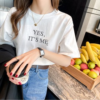 Áo thun nữ tay ngắn YES IT'S ME chất thun cotton co giãn thoáng mát