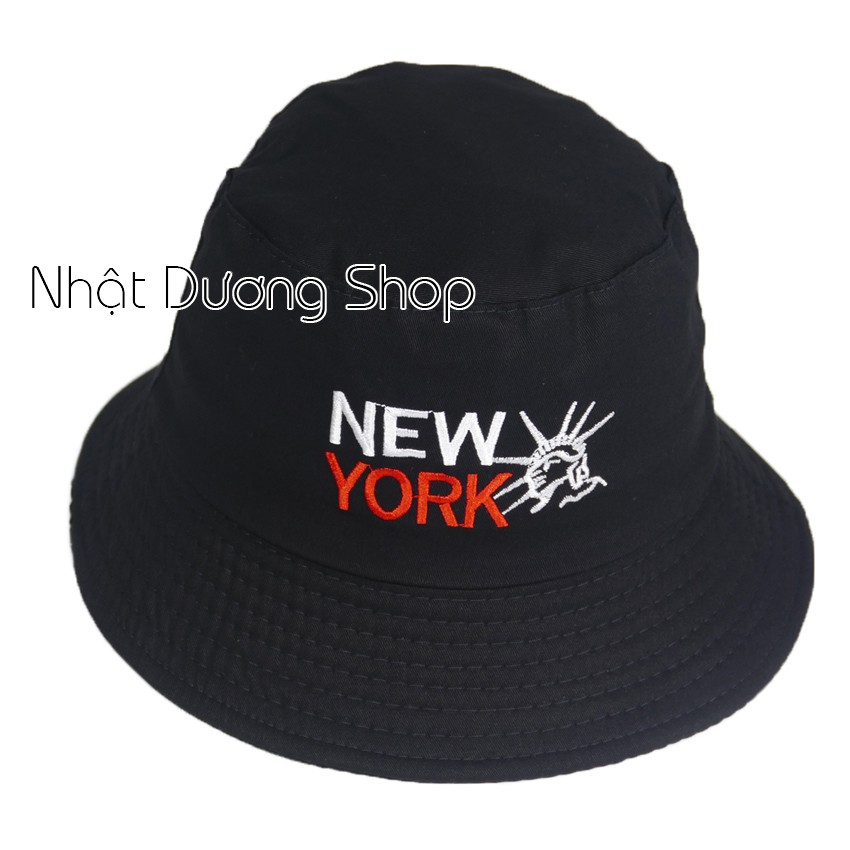 Nón tai bèo New York - Đen chất liệu vải Cotton thoáng mát phù hợp cho mọi người