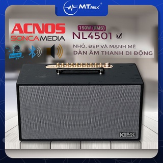 Loa di động acnos nl4501 karaoke kèm 2 mic uhf