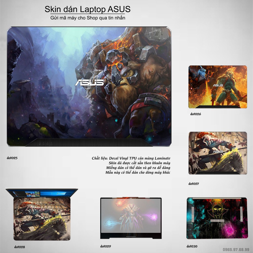 Skin dán Laptop Asus in hình Dota 2 nhiều mẫu 5 (inbox mã máy cho Shop)