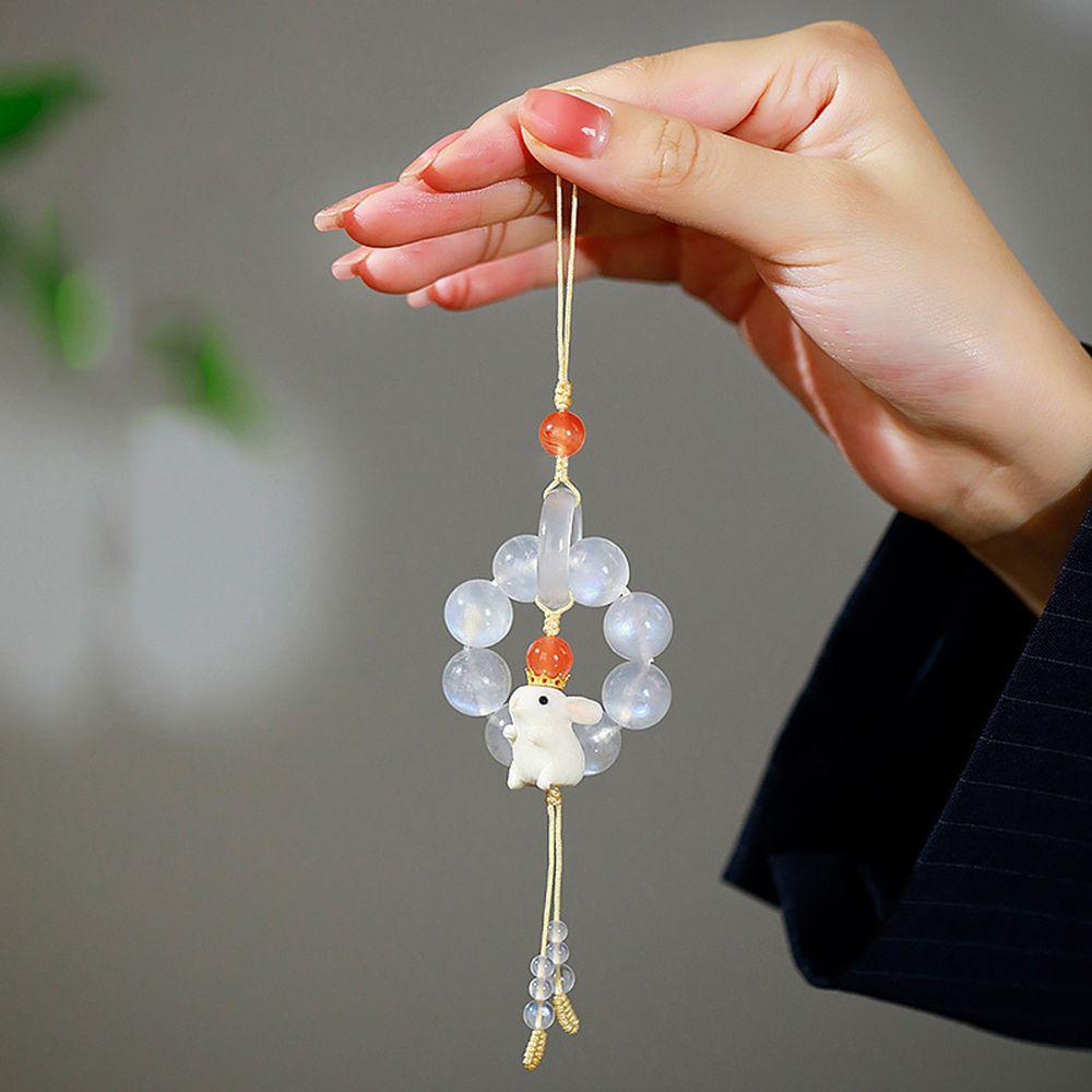 [COD] Dây Đeo Điện Thoại Đính Hạt Treo Xe Hơi Quà Tặng Thời Trang