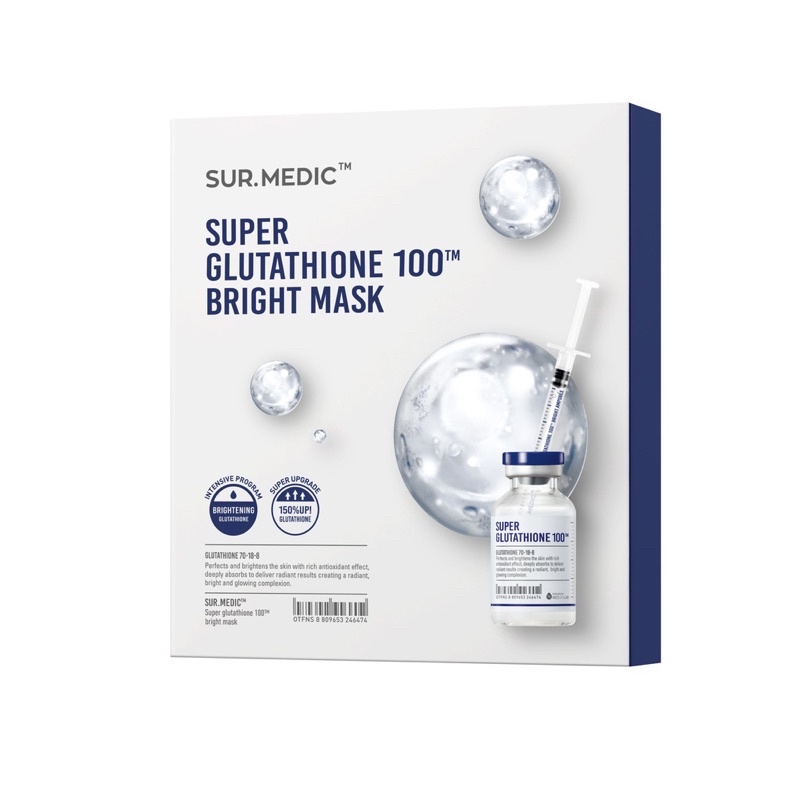 Mặt nạ làm trắng chuyên sâu - Neogen Sur.Medic Bright Glutathione Mask