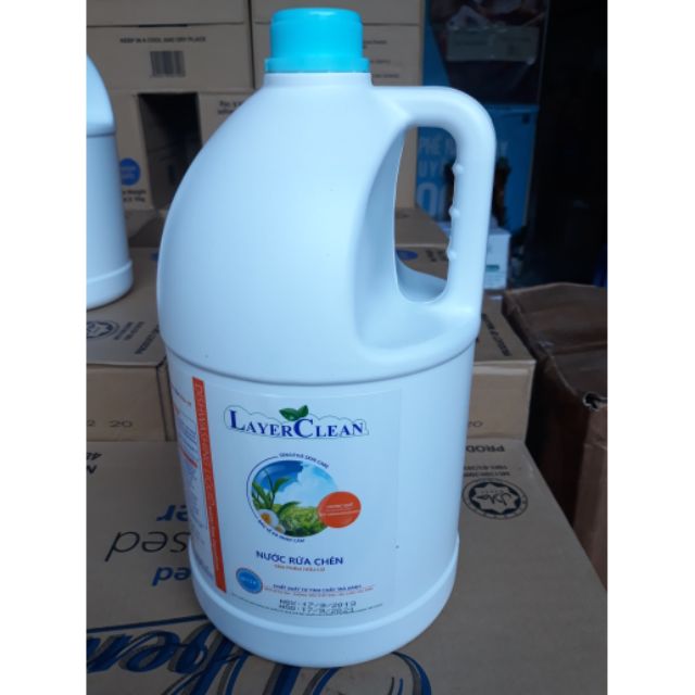 1 can Nước rửa chén clayer clean hương quế 5l tặng 1 chai 300ml bất kỳ