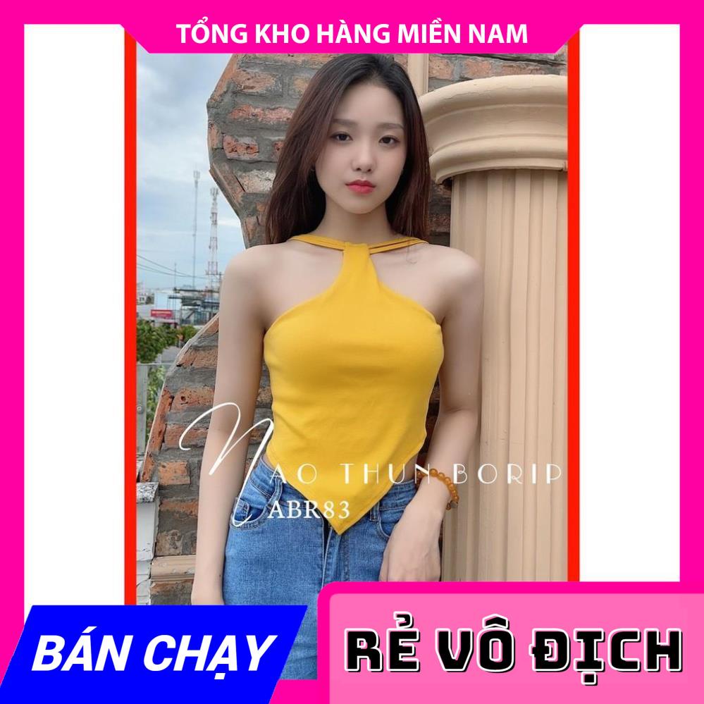 ÁO YẾM DÂY CHẤT THUN BORIP ABR83 ⚡ẢNH THẬT⚡ ÁO BORIP CỔ YẾM  MY