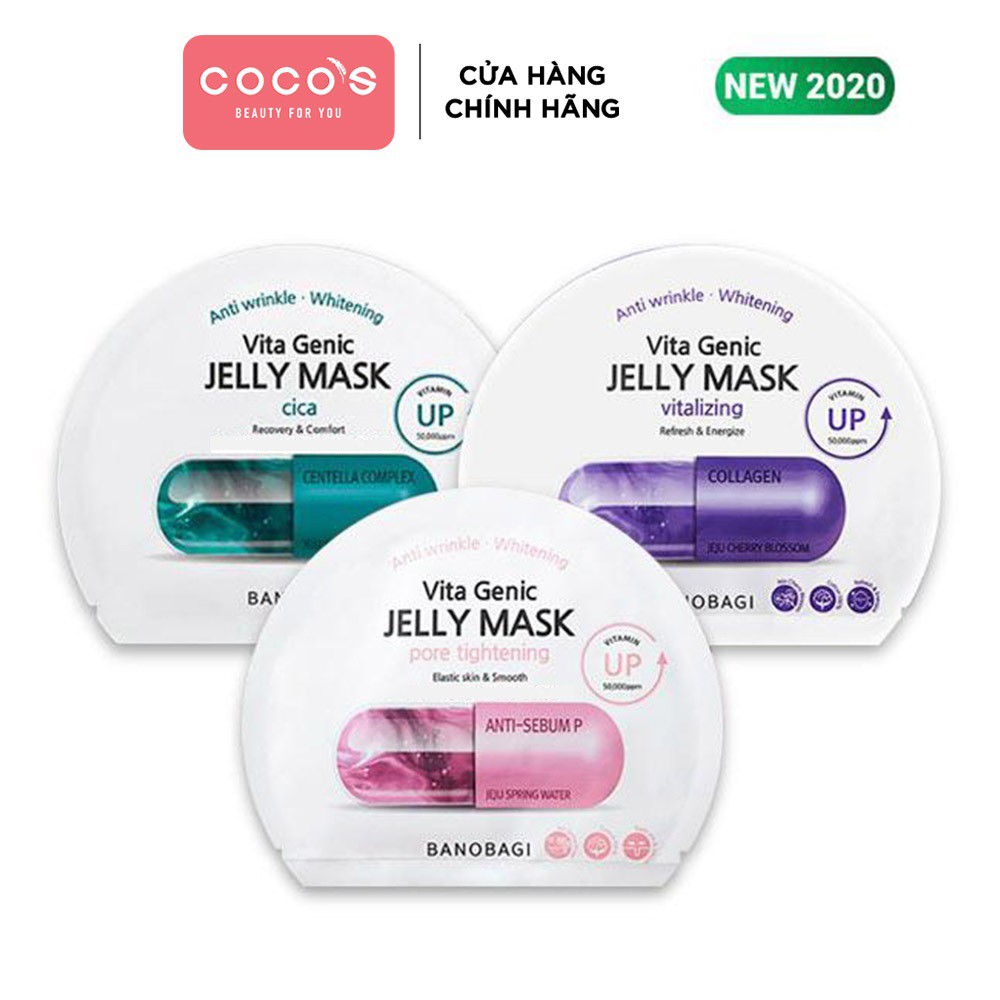 Combo 10 Miếng Mặt Nạ Dưỡng Da Banobagi Jelly Mask Mẫu Mới 2020 30ml x 10