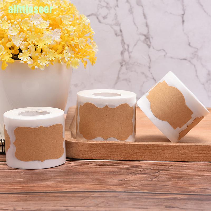 Bộ 150 Nhãn Dán Giấy Kraft Trơn Cổ Điển Trang Trí Bánh DIY