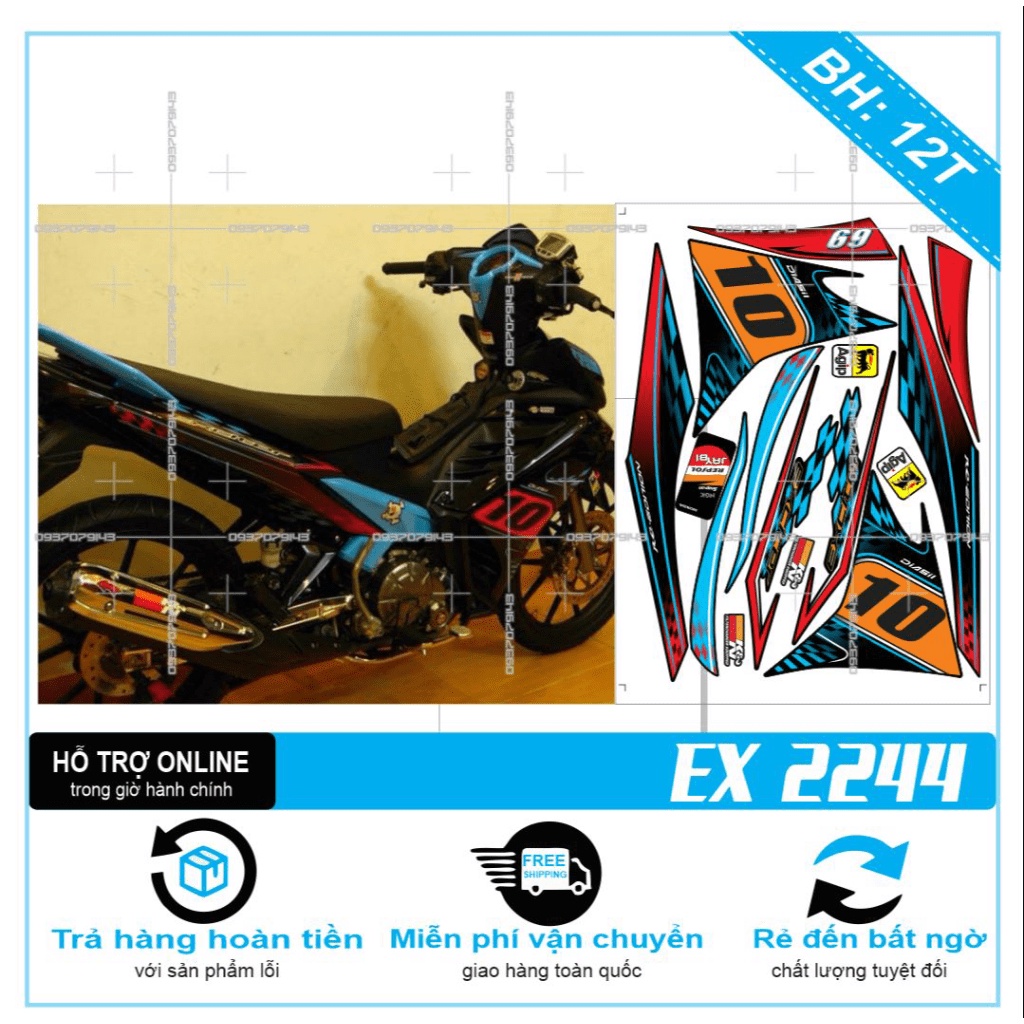 TEM RỜI EX 2011 SỐ 10 CHẾ MÀU -- SHIN DECAL 2