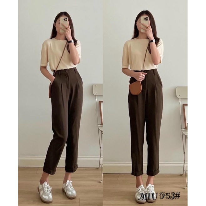 Quần vải baggy mã 953 hàng QC
