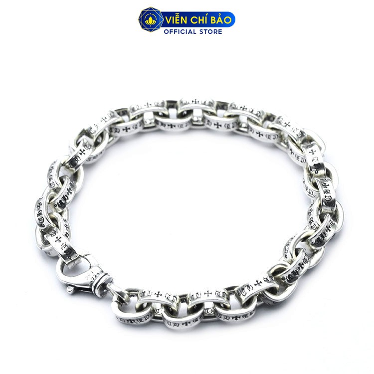 Lắc tay bạc CH unisex chất liệu bạc Thái 925 phong cách cá tính thương hiệu Viễn Chí Bảo L100385