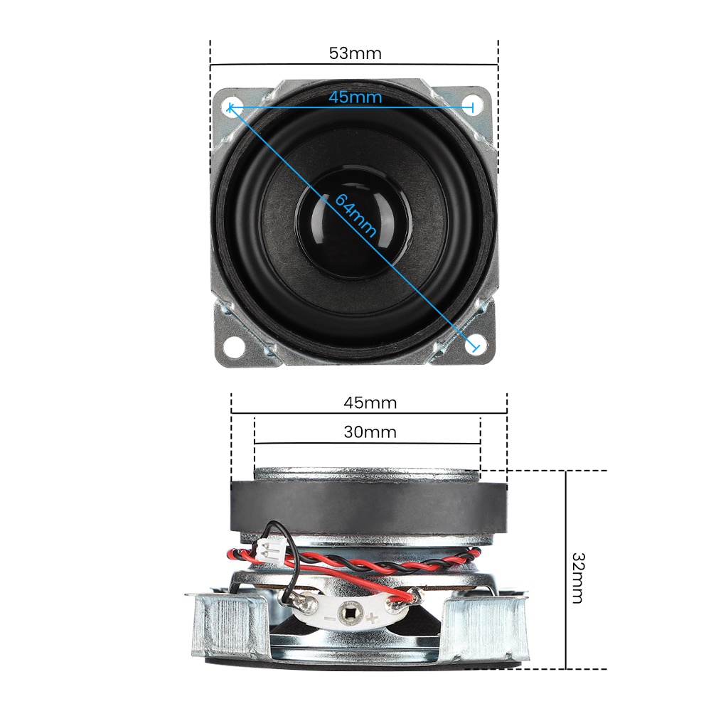 Set 2 Loa Khuếch Đại Âm Thanh 2 Inch 4 Ohm 3W