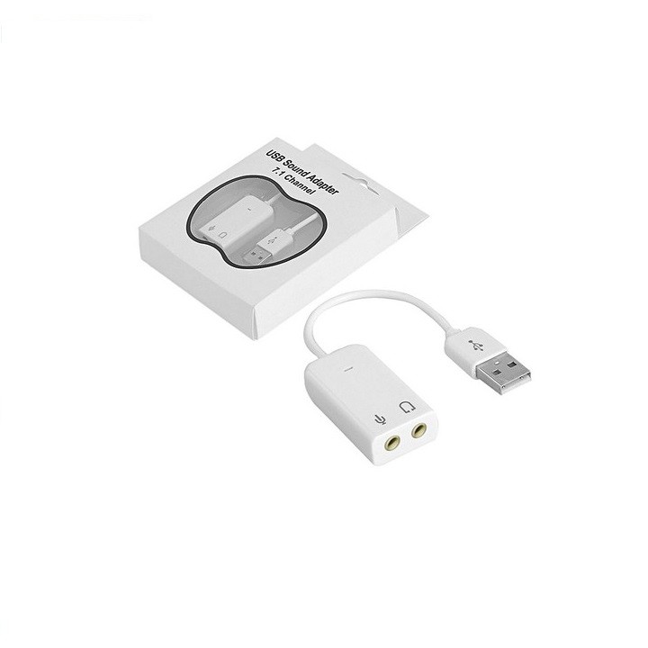 Cáp USB Sound Adapter 7.1 màu trắng