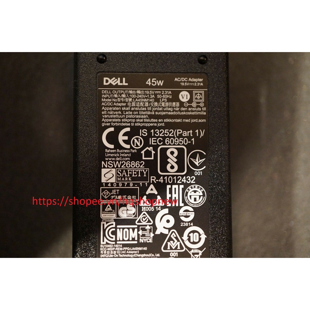 ⚡[Sạc zin] Sạc Dell Inspiron 3458 3468 3467 5551 5555 3458 3551 3558 3451 3541A 5558 19.5V - 2.31A - 45W chân kim nhỏ