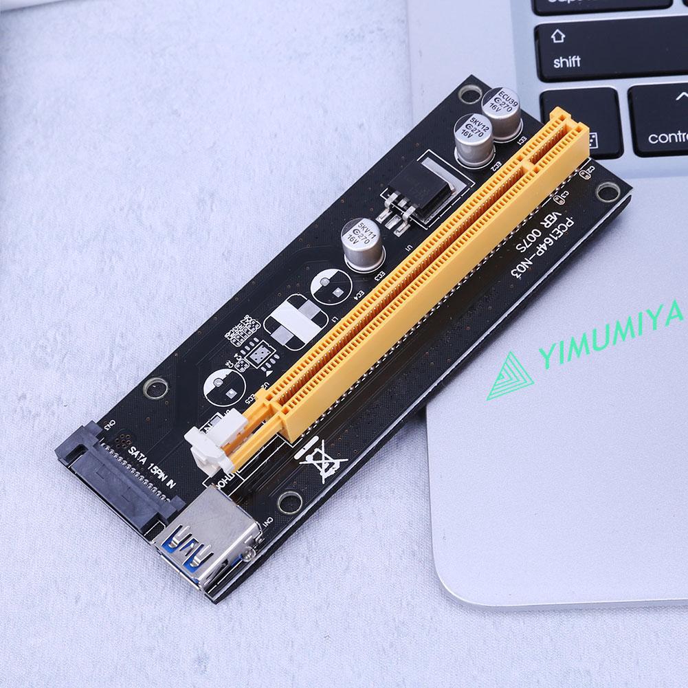 YI VER007S PCI-E 1X to 16X Extender Graphic Card Adapter Mining Cable Kit