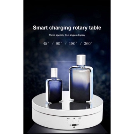 Bàn xoay trưng bày sản phẩm 15cm trăng gương xoay 360 độ, trái phải, nhanh chậm Tặng Pin đại dây sạc Kaikai86