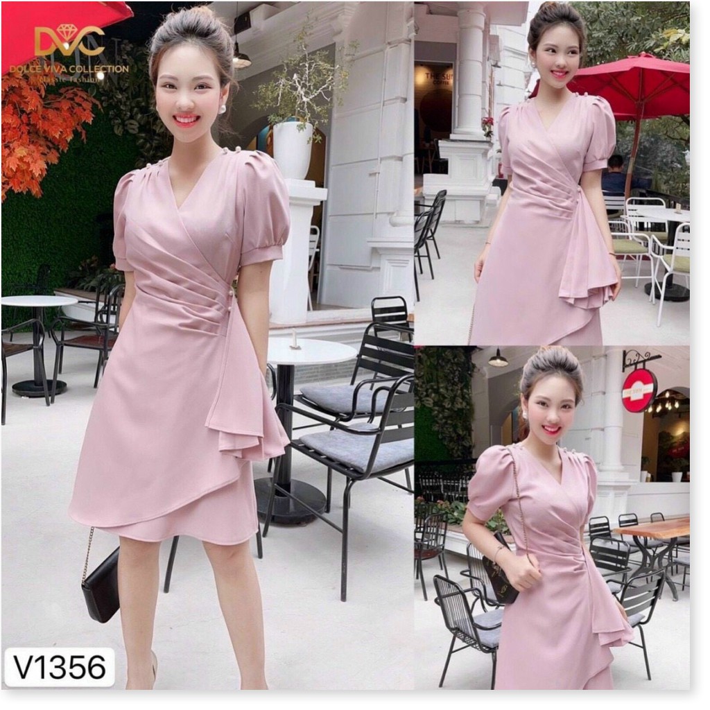 ĐẦM NỮ TAY BỒNG KIỂU XẾP LY TÙNG CHÉP ĐIỆU ĐÀ TIỂU THƯ DUYÊN DÁNG