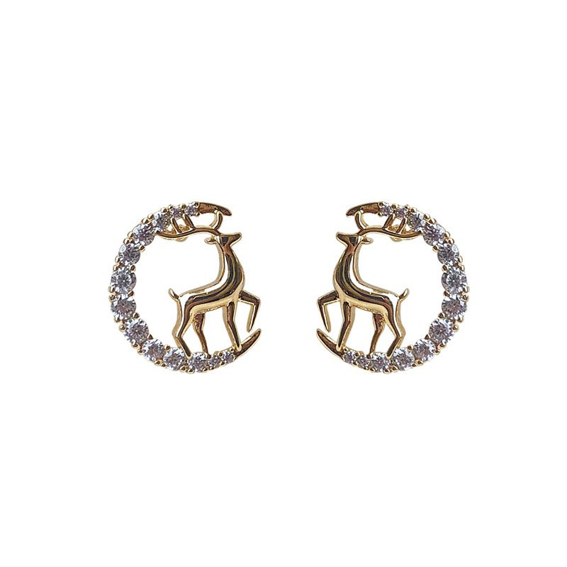 Bông Tai Hình Tuần Lộc Giáng Sinh Xinh Xắn A502