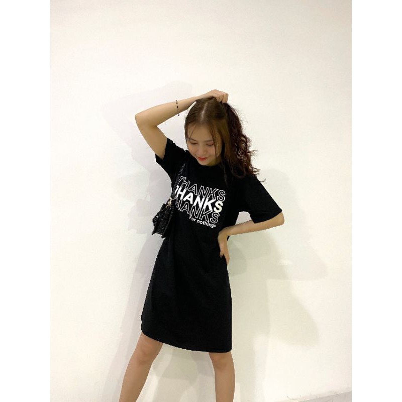 Đầm Suông Nữ Mềm Mịn Chất Liệu Thun Cotton 3 Màu Cơ Bản