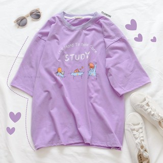Áo thun tay lỡ Study - Fiinstore