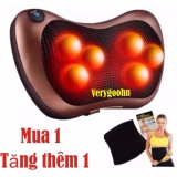 Gối masage 8  bi hồng ngoại công nghệ nhật bản + Đai sinh nhiệt giảm mỡ vòng 1