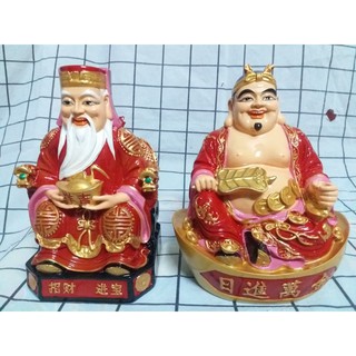 Bộ tượng thờ Ông Địa-Thần Tài đá _cao 20cm