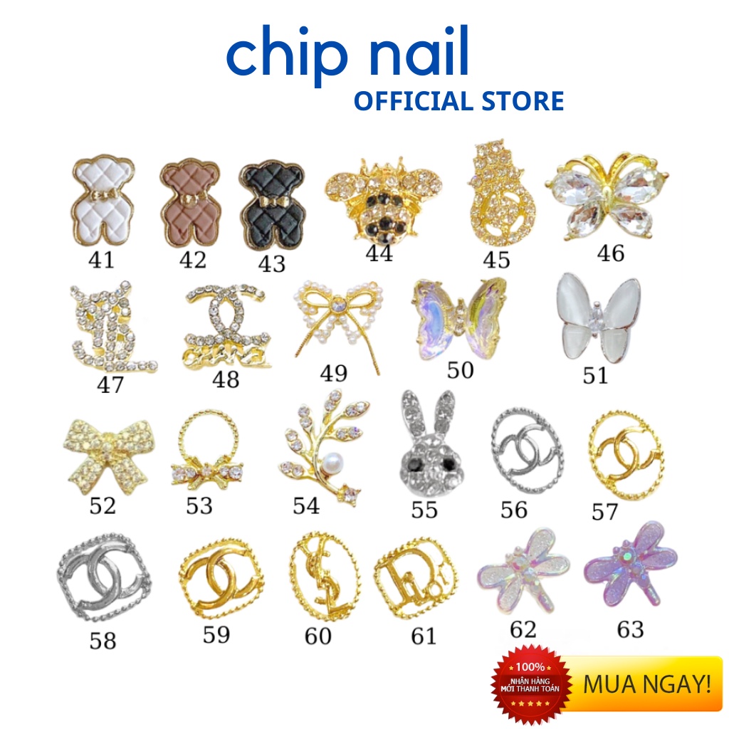 charm nail gắn móng cao cấp mẫu tùy chọn