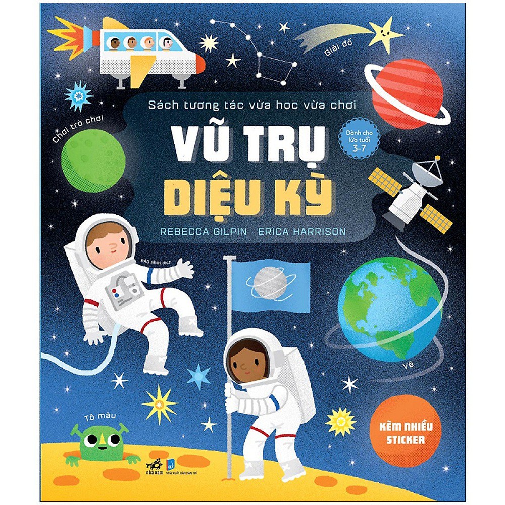 Sách Nhã Nam - Sách Tương Tác Vừa Học Vừa Chơi (Thiên Nhiên Muôn Màu + Vũ Trụ Diệu Kỳ + Khủng Long Kỳ Thú)