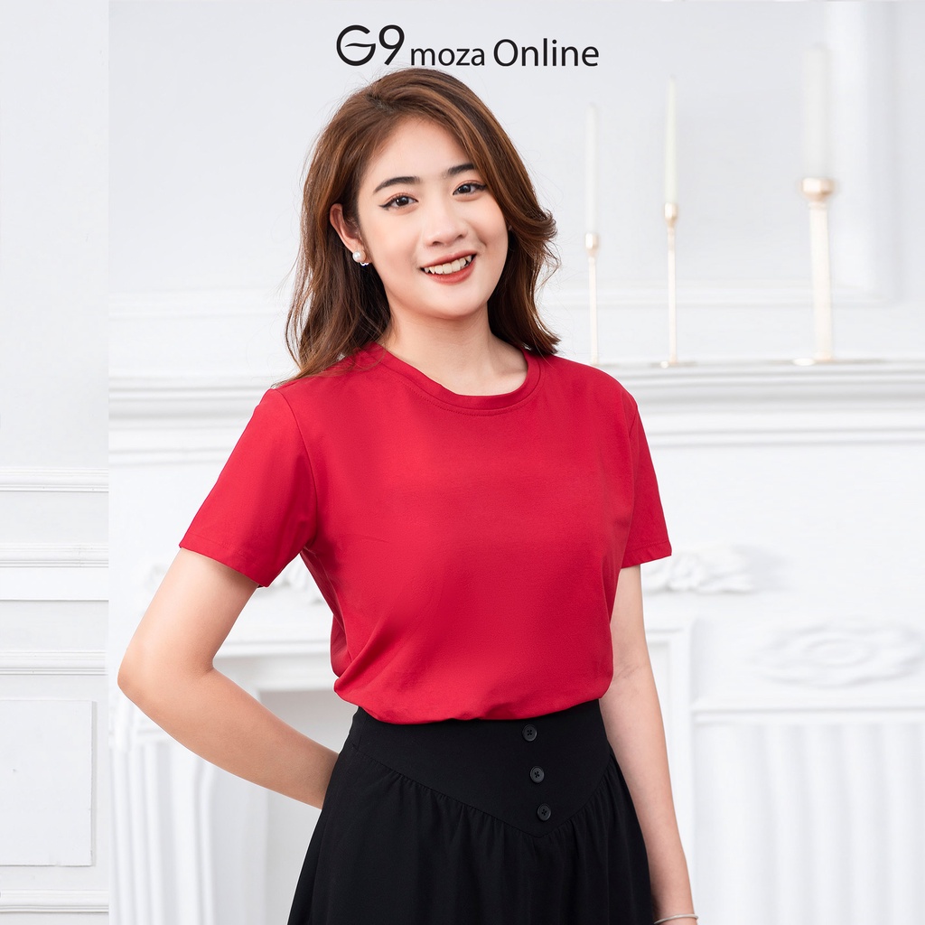 Áo phông thun trơn nữ tay cộc dáng basic