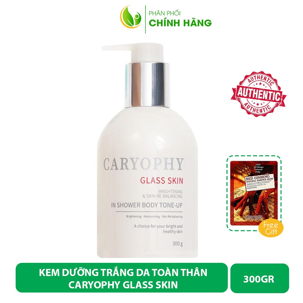 [CHÍNH HÃNG] Kem dưỡng trắng da Body Caryophy Glass Skin 300gr Hàn Quốc