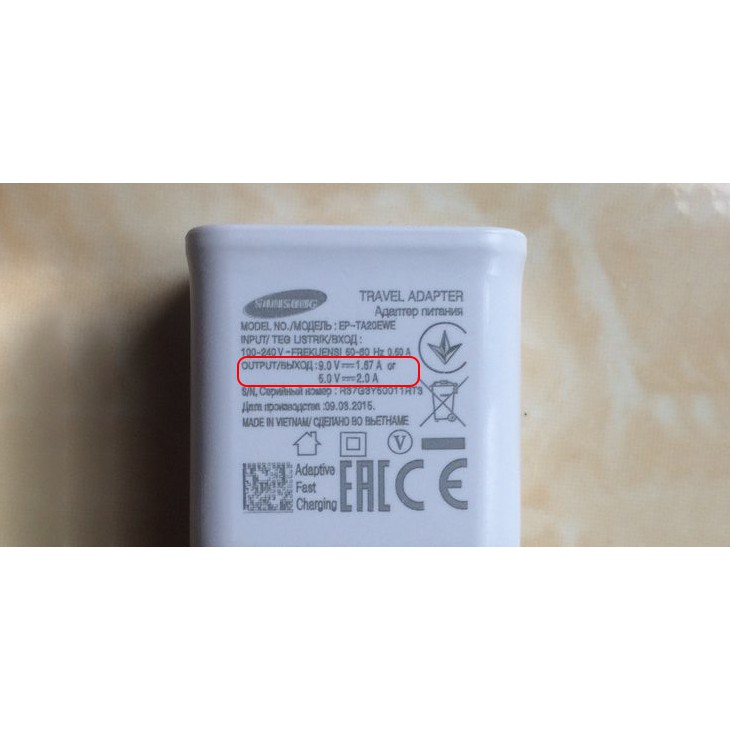 CỦ SẠC SAMSUNG 3.0 BÁO SẠC NHANH