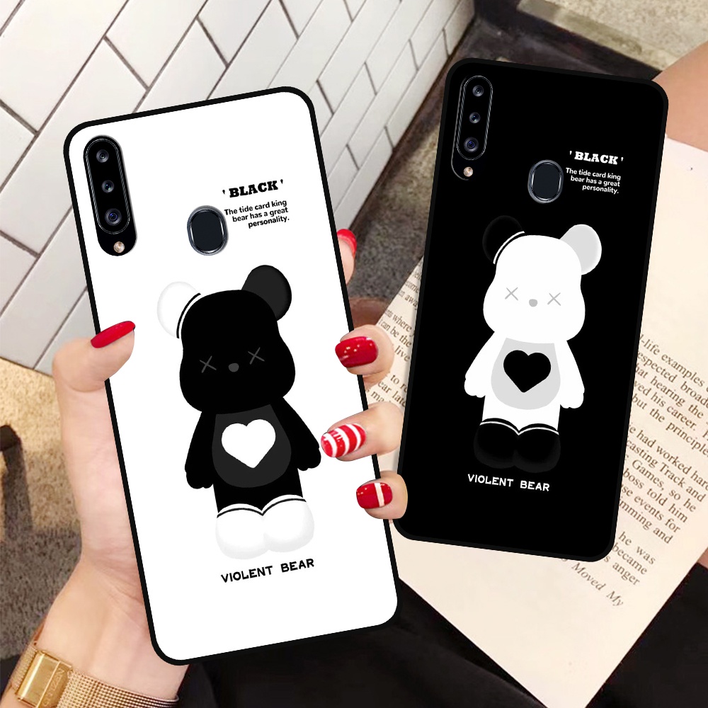 Ốp lưng Samsung A20s in hình họa tiết Mountain, Be@rbrick dễ thương (T13 - T18)