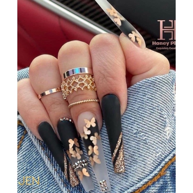 Sequin kim tuyến bướm đắp ẩn 5mm-phụ kiện nail móng