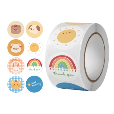 Set 500 Miếng Dán Hình Gấu Dễ Thương Trang Trí Sổ Tay/Nhật Ký DIY Washi Tape - MyNa Mart