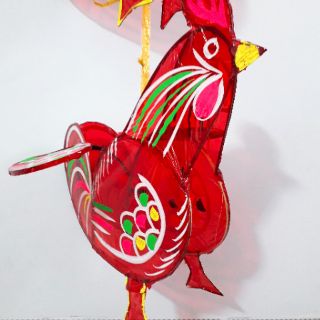Lồng đèn trung thu giấy kiếng hình con gà