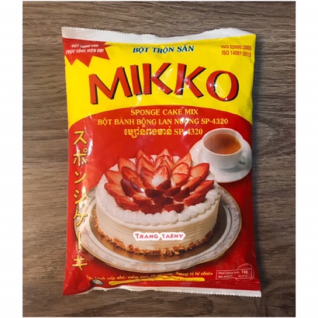 Bột trộn sẵn bánh bông lan nướng Mikko 1kg