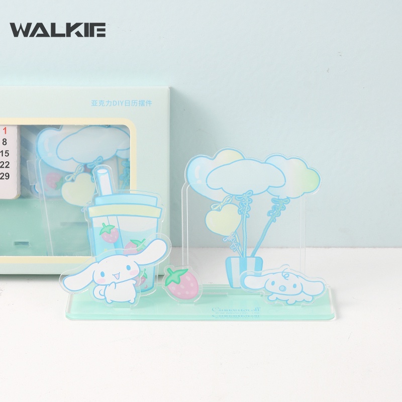 Lịch Để Bàn Diy Hình Cô Gái Anime Kuromi My Melody Cinnamoroll Dễ Thương