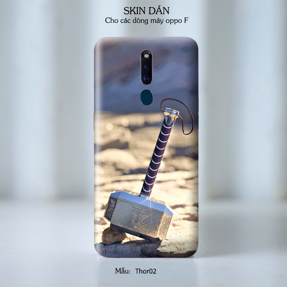 Miếng dán điện thoại hình Búa Mjonir, dán Skin cho Iphone/Samsung/Oppo và các dòng Android khác tất cả các dòng máy