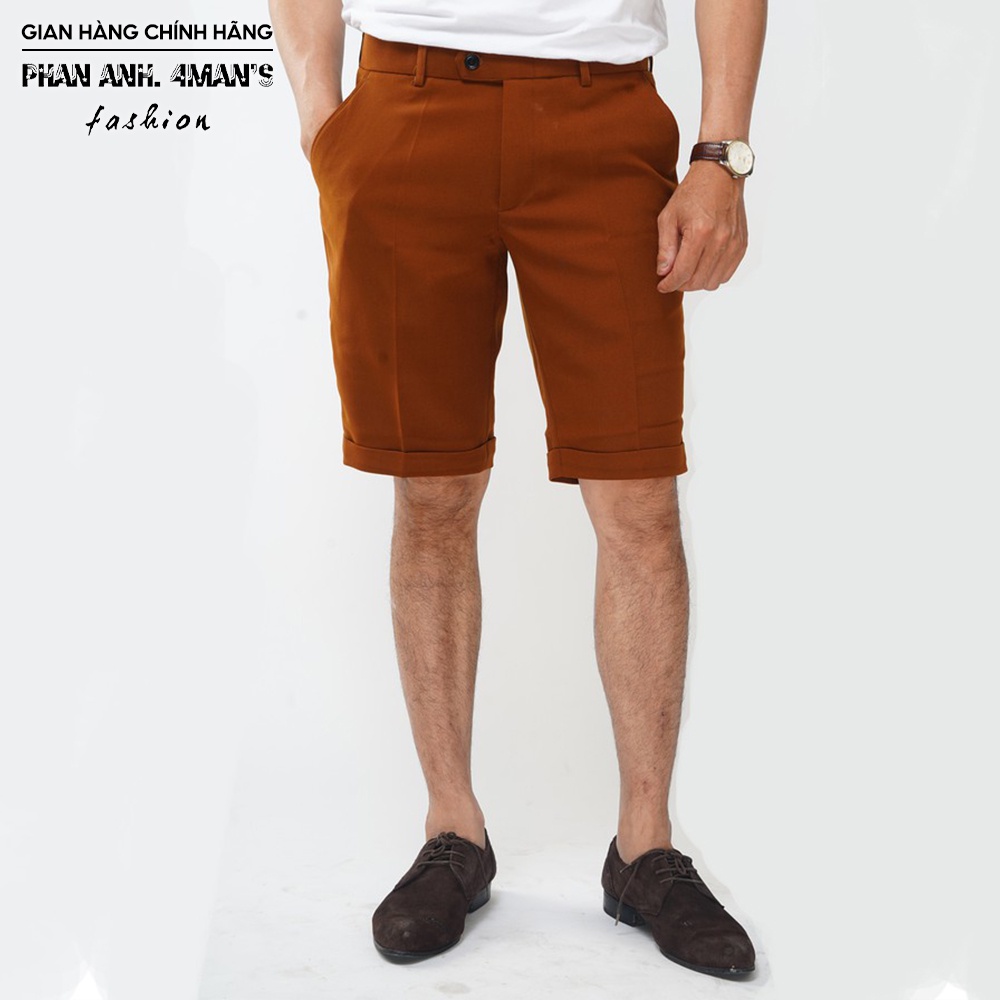 Quần short nam Phananh.4mans màu vàng bò trẻ trung năng động hiện đại tặng kèm hộp