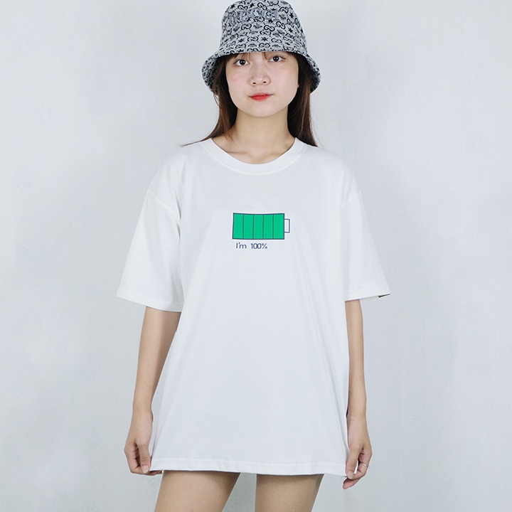 Áo phông nam hình Pin 100% năng lượng 100% cotton co giãn 4 chiều TBSA02