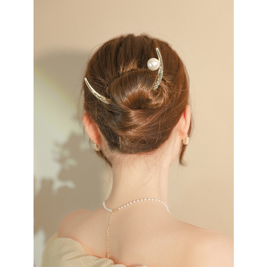 Hàng Mới Về Mới Trâm Cài Tóc Hình Bán Nguyệt Phong Cách Retro Cho Nữ