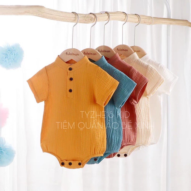 Bodysuit chất xô muslin cho bé