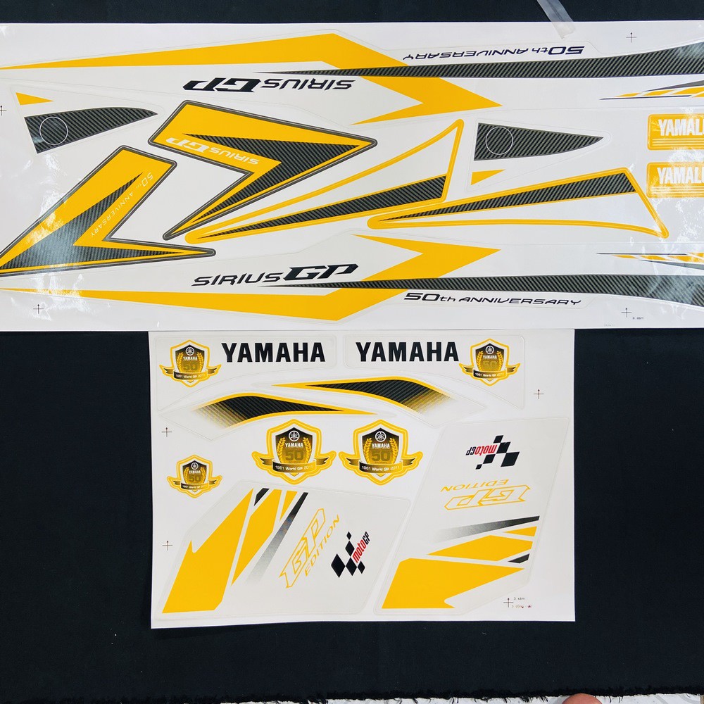 [CỰC RẺ]  BỘ TEM 3 LỚP MẪU ZIN CAO CẤP CHO SIRIUS 110 PHIÊN BẢN KỶ NIỆM KHÔNG FI SIÊU BỀN