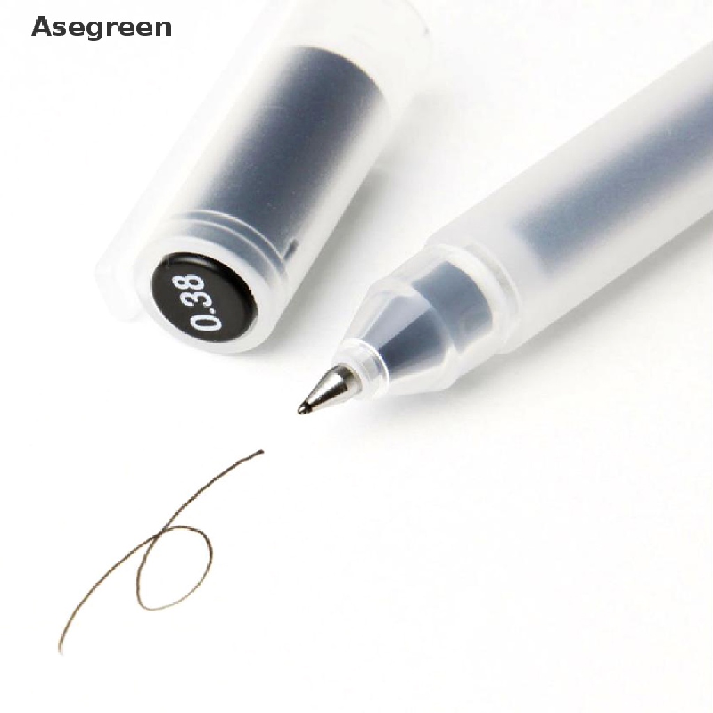 Set 5 bút mực gel MUJI cỡ ngòi 0.38mm/0.5mm không độc hại màu xanh dương/đen tiện dụng