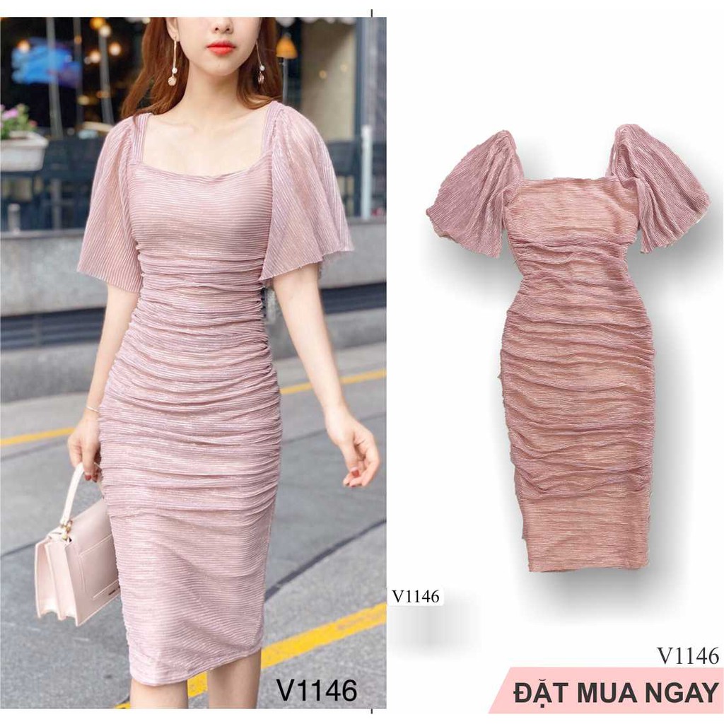 VÁY BE BODY HÀNG THIẾT KẾ V1146 (Kèm ảnh thật trải sàn do shop tự chụp)