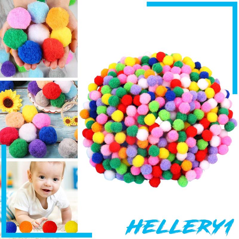 [Hellery1] Quả Cầu Lông Xù Nhiều Màu Làm Đồ Chơi Nghệ Thuật Thủ Công DIY Cho Bé