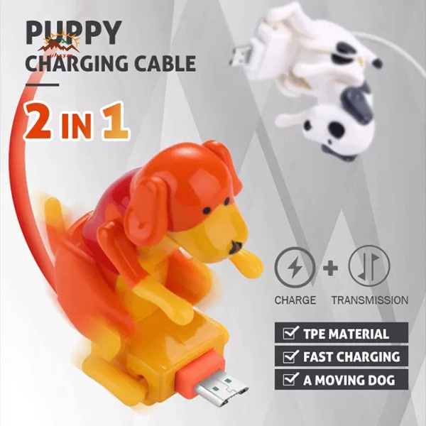 UHSSM Tiktok Cáp Sạc Usb Đa Năng Hình Chú Chó Đáng Yêu Dây Cáp Sạc Đa Năng Dành Cho Điện Thoại Dây @VN
