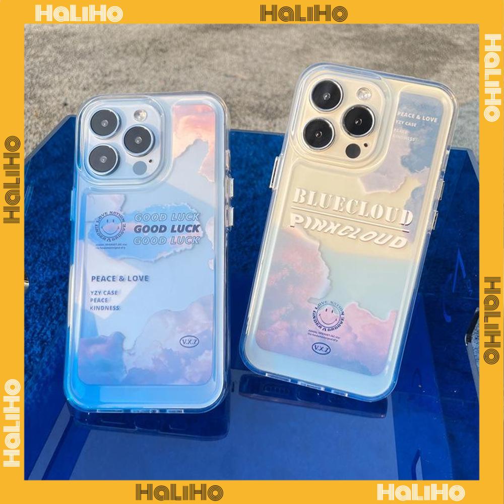 iPhone Case Clear Case Soft Thick TPU Shockproof HD Super Transparent Protection Camera Plating Button Smiley Cloud For iPhone 13 Pro Max iPhone 12 Pro Max iPhone 11 iPhone 7Plus