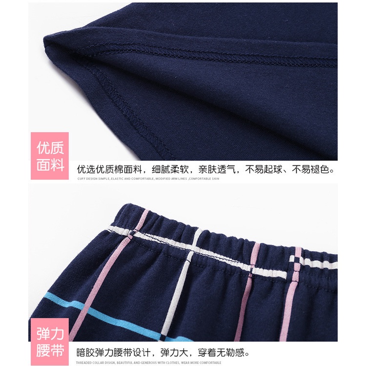Bộ Đồ Ngủ Tay Dài Chất Liệu Cotton 140cm - 180cm Thời Trang Xuân Thu Cho Nam Và Nữ